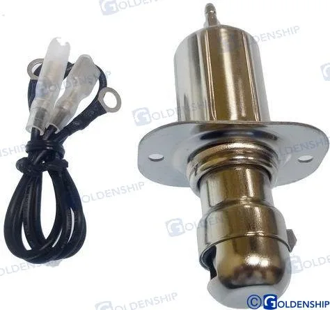Prise allume-cigare 12 V lumineuse sur platine inox - Goldenship réf. GS11050