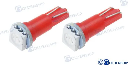 Ampoule 12v, 1.2w rouge (pack 2) Goldenship - 863946