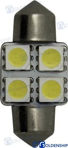 Ampoule navette 4 led 1,2w 10/30v Goldenship – réf GS10517