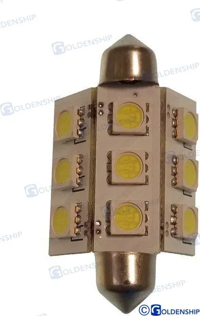 Ampoule navette 9led 2w 10/30v Goldenship - réf GS10530