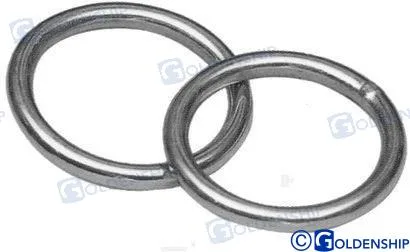 Anneau soudé inox AISI 316, fil de 10 mm, Ø intérieur 100 mm, sachet de 2 - Goldenship réf. GS71147