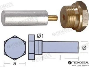 Anode bukh avec bouchon Tecnoseal – réf TEN02050T