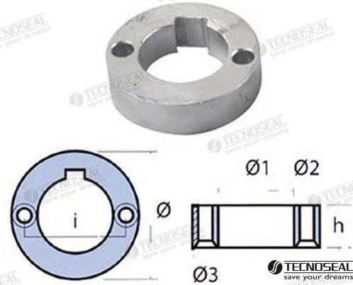 Anode dufour 27mm Tecnoseal - réf TEN01700