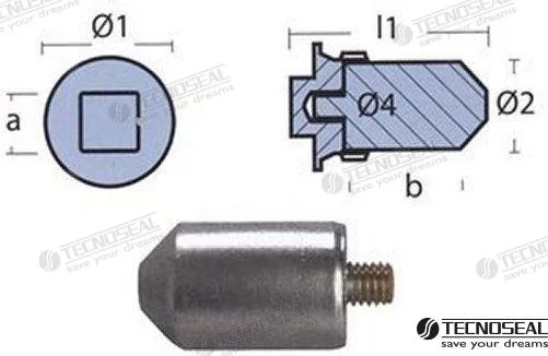 Anode echangeur Volvo Tecnoseal - réf TEN00716