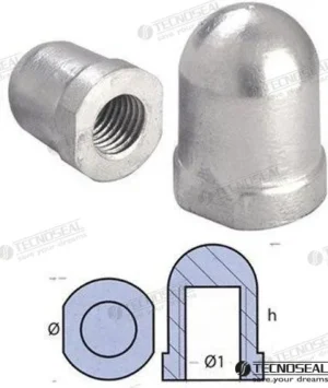 Anode embout d&rsquo;arbre 24mm Tecnoseal – réf TEN00491