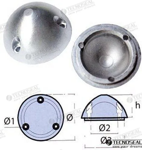 Anode hélice variprop 95 Tecnoseal - réf TEN01073