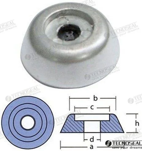 Anode Lewmar serie 250/300 - 589550 Tecnoseal - réf TEN01082