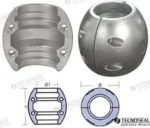 Anode noix d’arbre de 55mm. Tecnoseal - réf TEN00515