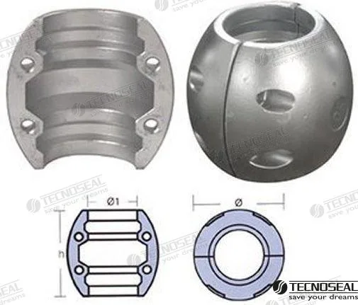 Anode noix d'arbre de 70 mm Tecnoseal - réf TEN00520