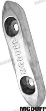 Anode plaque aluminium 1,7kg Mgduff - réf MGDAD78BX