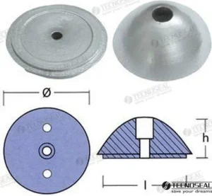 Anode pour variprofile 68mm Tecnoseal – réf TEN01075