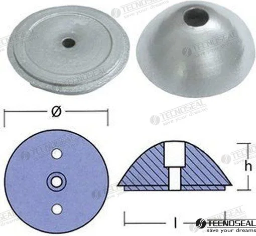 Anode pour variprofile 68mm Tecnoseal - réf TEN01075