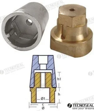 Anode radide complete arbre de 100 Tecnoseal – réf TEN00419E