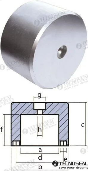 Anode riva opera 4,8kg. Tecnoseal – réf TEN00438