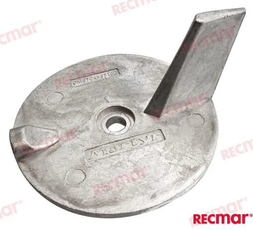 Anode trimtab Yamaha 25-60hp (aluminium) Recmar - réf REC67C-45371-00AL