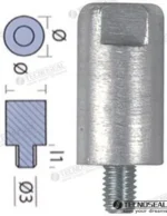 Anode yanmar ø 20 m8 Tecnoseal - 27210-200370