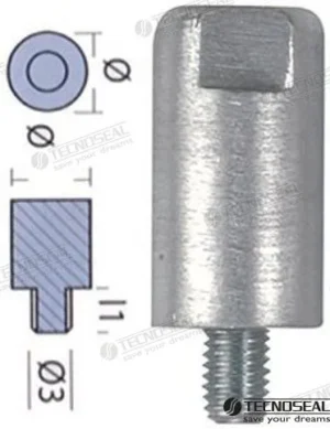 Anode yanmar ø 20 m8 Tecnoseal – 27210-200370