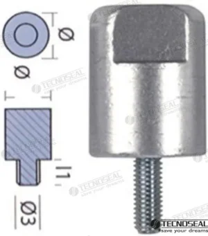 Anode yanmar ø 30 m8 Tecnoseal – 27200-300400