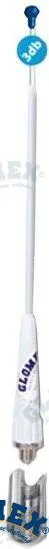 Antenne vhf 900 mm fibre + base ra1 Glomex – réf GLORA106GRPPB6135