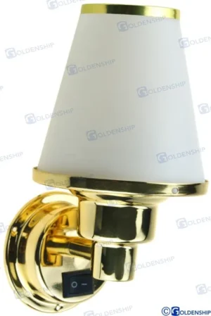 Applique laiton poli halogene 12v 10w Goldenship – réf GS10420