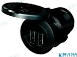 Base 12/24v 2 prises usb 4,8a Blue Sea - réf BS1045