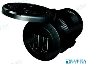 Base 12/24v 2 prises usb 4,8a Blue Sea - réf BS1045