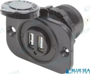 Base 12v 2 prises usb 5v 2,1a Blue Sea – réf BS1016