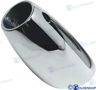 Base conique de chandelier inox AISI 316, tube de 25 mm, 45°, base 62 x 45 mm - Goldenship réf. GS72490