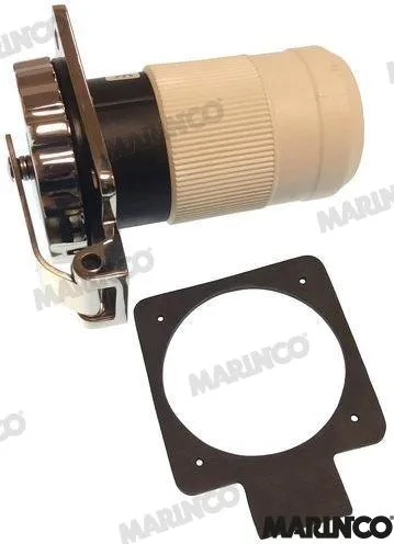 Embase de quai en inox 63 A 230 V (6401EL-BX) - Marinco réf. GS11387