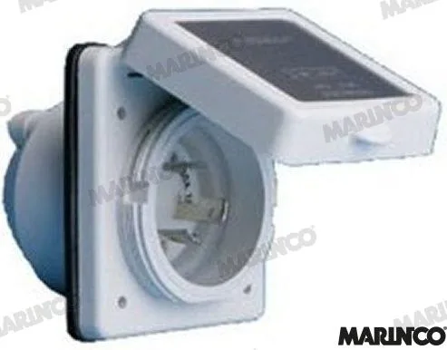 Embase de quai en polyester 32 A 230 V (6351EL-BX) - Marinco réf. GS11363