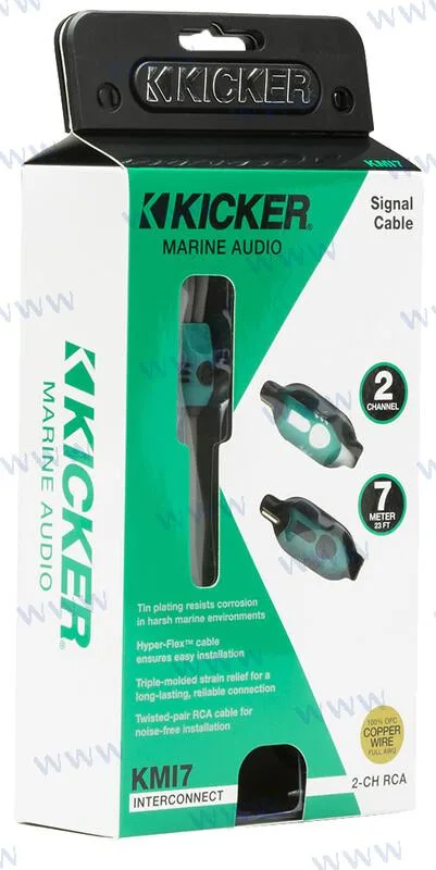 Câble 2 voies RCA 7m Kicker - réf KA47KMI7