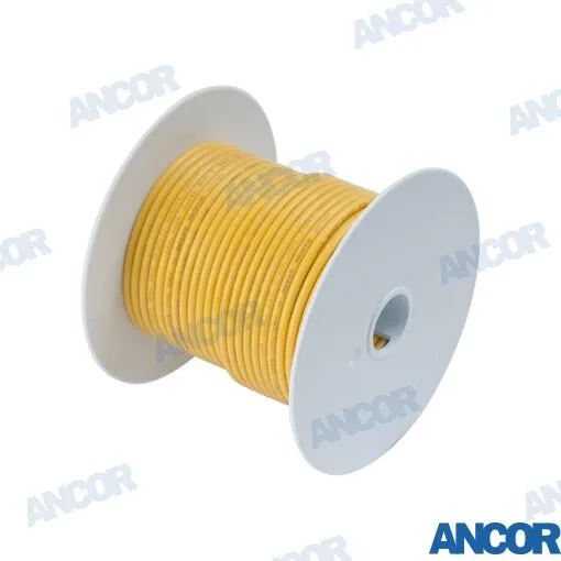 Câble de batterie marin étamé 4 AWG (21,2 mm²) jaune, 15,24 m - Ancor réf. AM113905