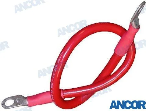 Câble de batterie de 81,2 cm équipé de cosses, 2 AWG (33,6 mm²) rouge, cosses pour goujon de 3/8" - Ancor réf. AM189145