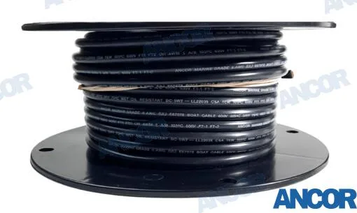 Câble de batterie marin étamé 6 AWG (13,3 mm²) noir, 30,48 m - Ancor réf. AM112010