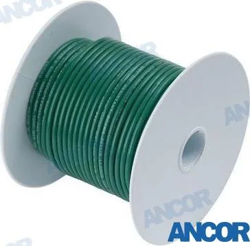 Câble électrique marin étamé 12 AWG (3,31 mm²) vert, 30,48 m - Ancor réf. AM106310