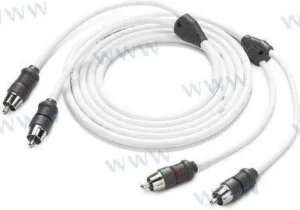 Câble jlaudio 2 canaux interconect 1,83 JL Audio – réf JLM-XMD-WHTAIC2-6