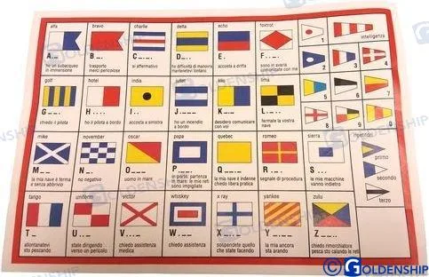Code drapeaux internationnaux 21x15 Goldenship - réf GS73444