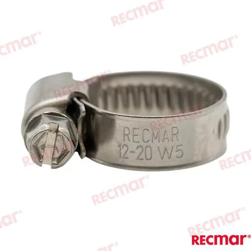Collier inox 12-20 w5 (25) Recmar - réf REC38302-316