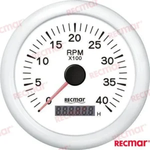 Compte tours 0/4000 rpm blanc Recmar – réf RECKY07306