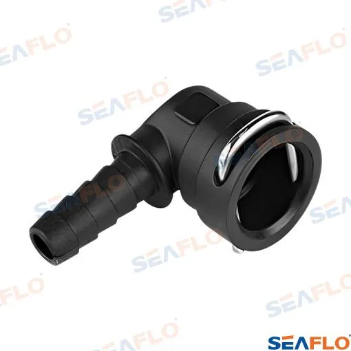 Connecteur 15/32" x embout cannelé 1/4" pour pompe - Seaflo réf. SF21F005