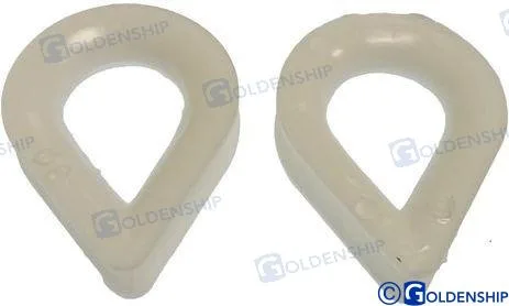 Cosse à œil en nylon pour cordage de 6 mm, sachet de 2 - Goldenship réf. GS71285