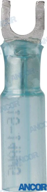 Cosse à fourche thermorétractable à colle 16-14 AWG (1 à 2 mm²), vis 4 mm (#8), 25 pièces - Ancor réf. AM314225
