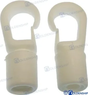 Crochet nylon blanc 5/6 mm (2) Goldenship - réf GS60133