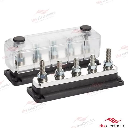 Barre de distribution DCM 5 x M10, 150 x 50 x 64,5 mm - TBS réf. TBS5075180