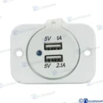 Double prise usb type à blanche Sea Origin - réf SEA60100W