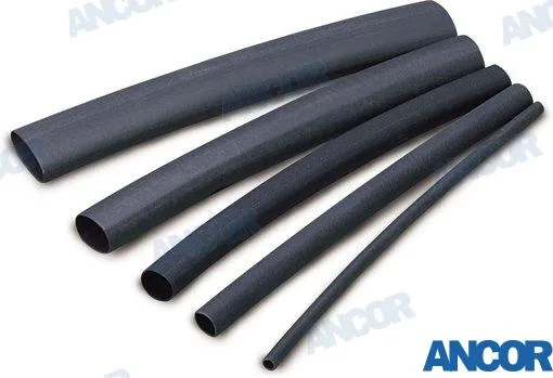 Gaine thermorétractable à colle 3/8" (9,5 mm) noire, 1,22 m, 1 pièce - Ancor réf. AM304148