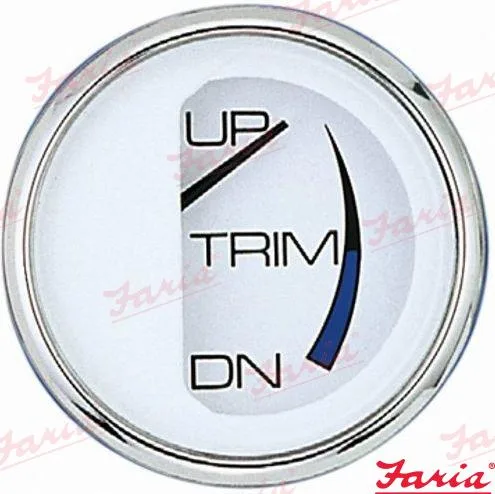 Indicateur de trim Chesapeake blanc 51 mm pour Mercury, Mariner, Mercruiser, Volvo DP - Faria réf. FA13807