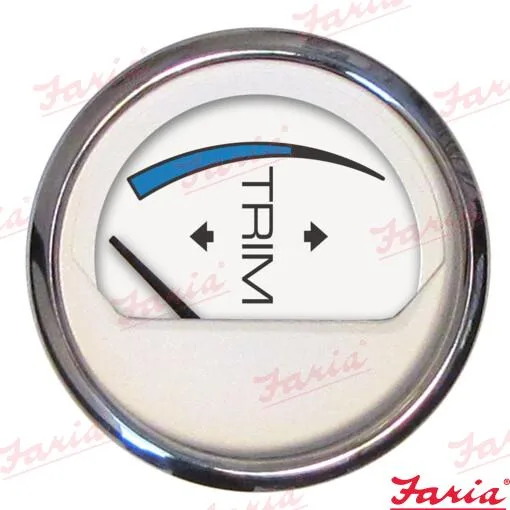 Indicateur de trim Chesapeake blanc 51 mm pour OMC Cobra, Volvo SX - Faria réf. FA13808