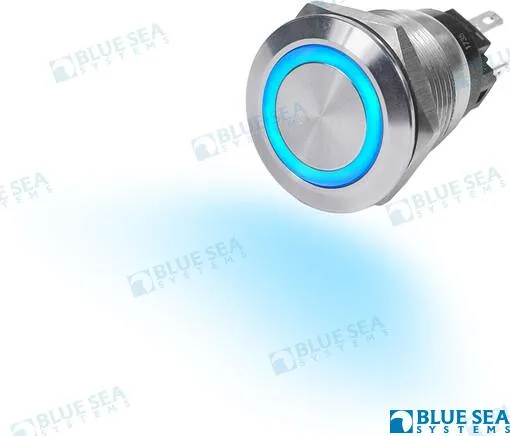 Interrupteur à bouton-poussoir 10a LED Blue Sea - réf BS4161