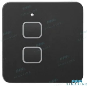 Interrupteur de lumiere 2 boutons noir Simarine – réf SIMNLS2B